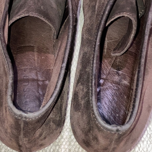 Sessun size 41 women’s soft suede leather Booties dark brown lace up - Picture 8 of 15